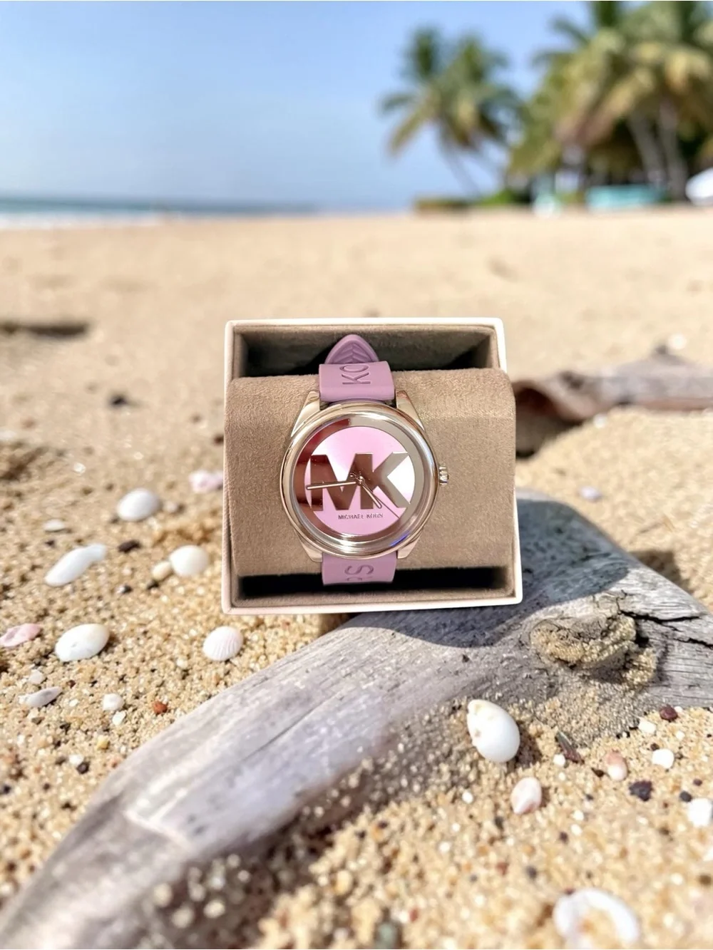 Michael Kors Janelle Lavender Silicone Strap Watch with Silver Accents (NWT) - Picture 2 of 6